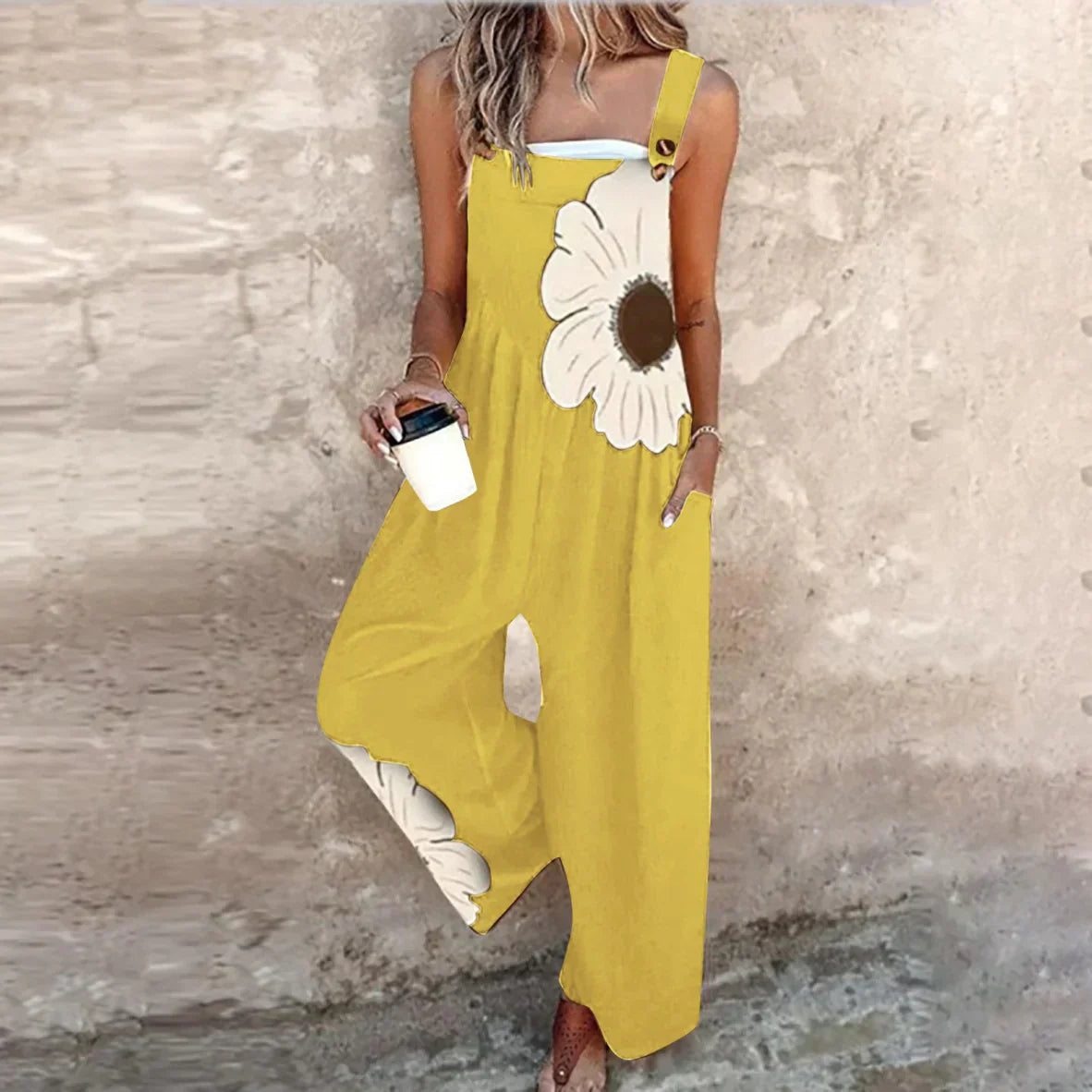 CLERINNE | SALOPETTE FLEUR GRAPHIQUE POUR FEMMES