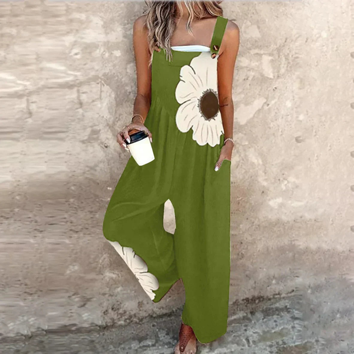 CLERINNE | SALOPETTE FLEUR GRAPHIQUE POUR FEMMES