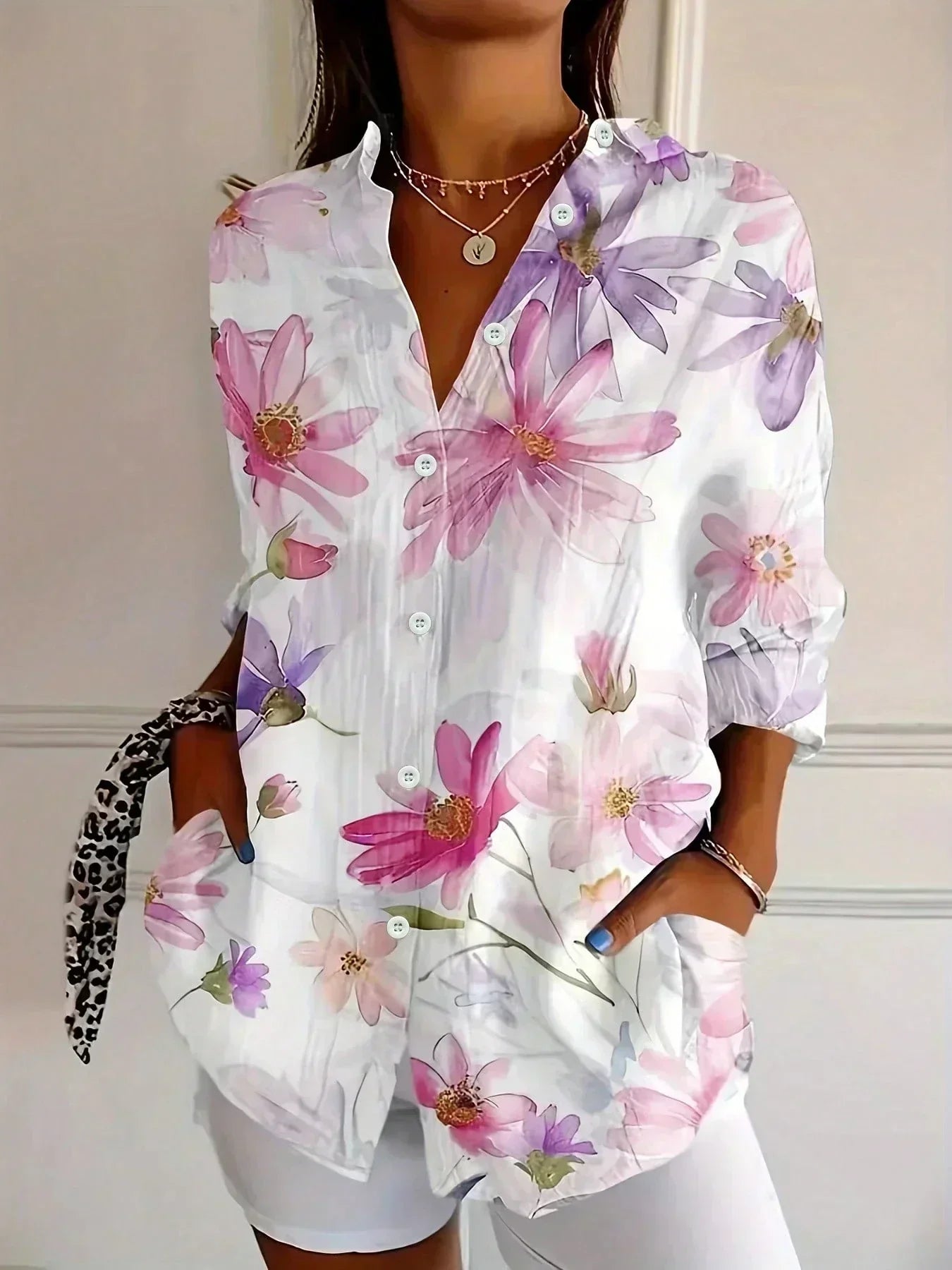 CLERINNE | BLOUSE IMPRIMÉE POUR FEMMES