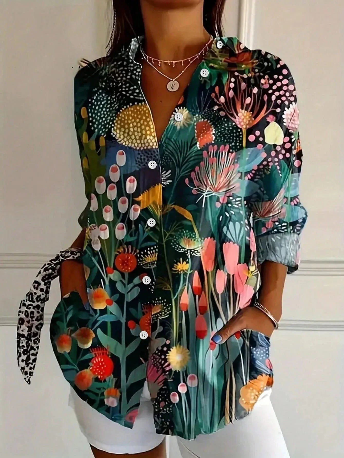 CLERINNE | BLOUSE IMPRIMÉE POUR FEMMES