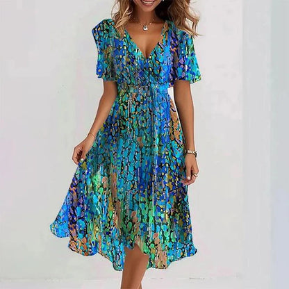 CLERINNE | ROBE ÉLÉGANTE RAYONNANTE POUR FEMMES